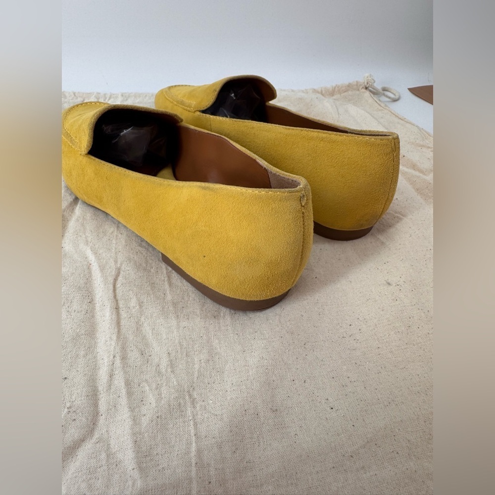 Caslon Women Yellow Leather Suede Loafers Size 8.5 - Picture 5 of 6